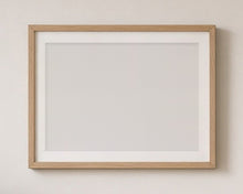 
Laden Sie das Bild in den Galerie-Viewer, Empty matching frame, natural wood, with mount