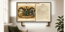 
Charger l'image dans la galerie, Sample Executive family history pack PDF printed and framed — landscape board — Herald Lab