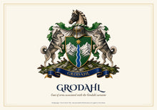 
Carregar imagem no visualizador da galeria, Sample Coat of Arms Only page: Grodahl arms and surname (illustrative)