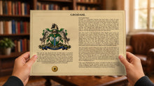 
Load image into Gallery viewer, parchment print in hand (illustrative mockup)