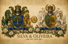 
Load image into Gallery viewer, Anniversary sample page 1 — Silva &amp; Oliveira united arms — silva oliveira arms — Herald Lab