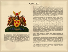 
Cargar imagen en el visor de la galería, Muestra PDF Estándar — Familia Cortez: historia del apellido y escudo asociado (Herald Lab)