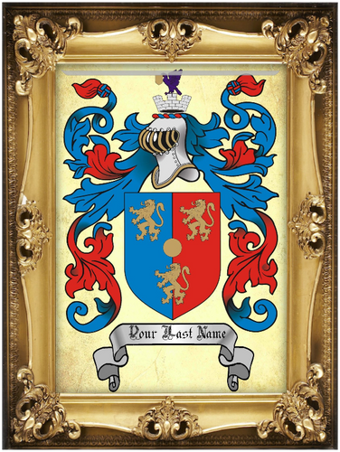 Authentic Family Coat of Arms full color - Size:  11