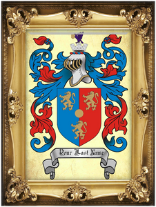 Father's Day Best Gift - Origin of the Last Name - Heraldic Document