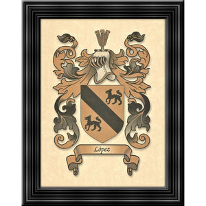 Authentic Family Coat of Arms full color - Size:  11" x 8.5"   CM 21.5 x 28